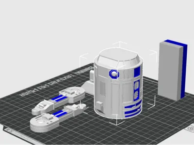 R2D2 colored penholder (Allot of waste)