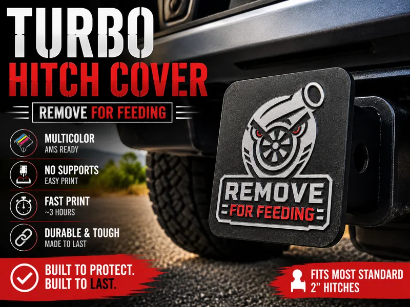 Turbo Trailer Hitch Cover - Remove For Feeding