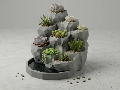 Geometric Succulent Pot with Drainage Hole - Free 3D Print Model -  MakerWorld