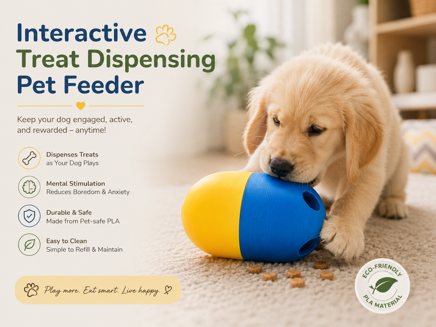 Interactive Treat Dispensing Pet Feeder