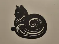 Silhouette de chat — déco murale — photo 1