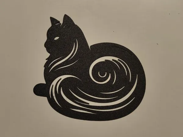 Silhouette de chat — déco murale