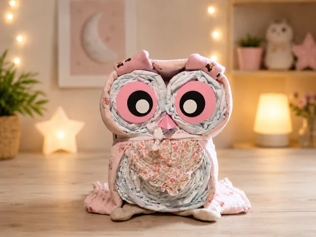 Owl Diaper Cake Parts / Eulen Windeltorte Set