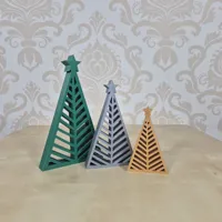Set de 4 sapins de Noël géométriques — photo 3