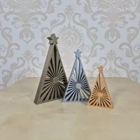 Set de 4 sapins de Noël géométriques — photo 4