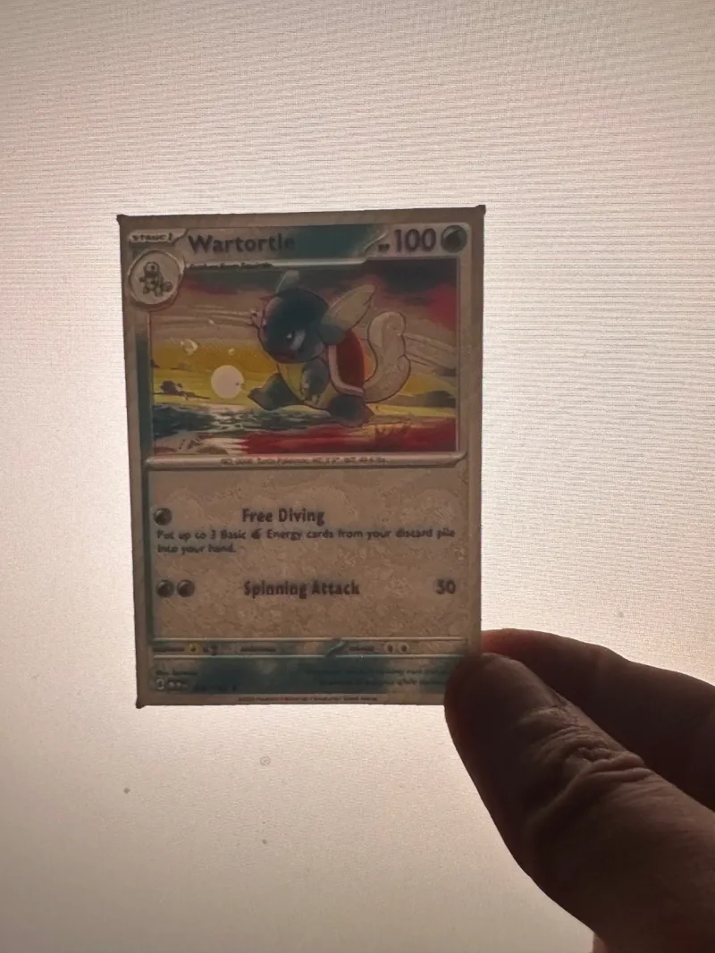 Wartortle (151) Pokemon Card Lithophane