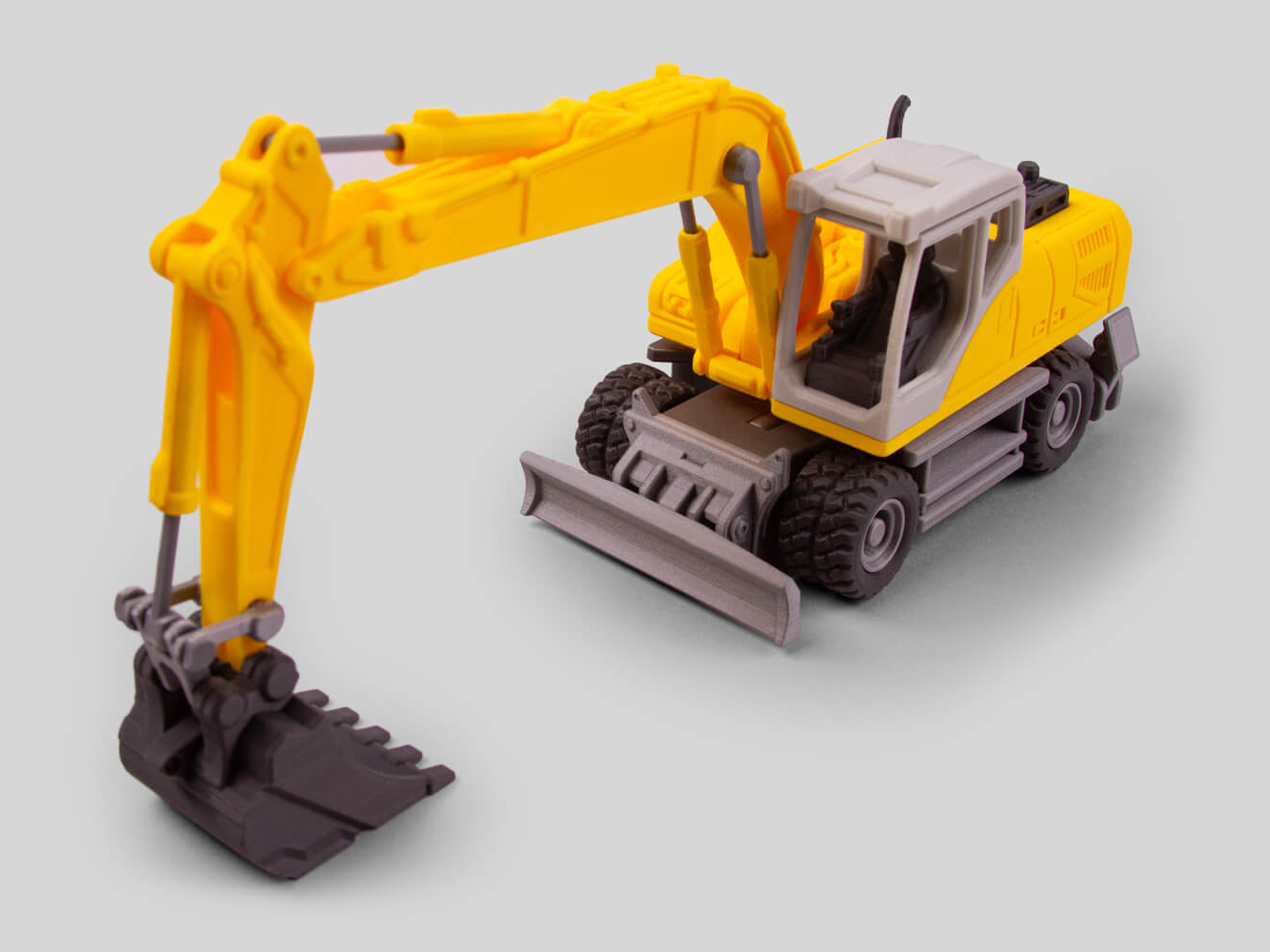 Miniatura 2 do modelo 3D 轮式挖掘机