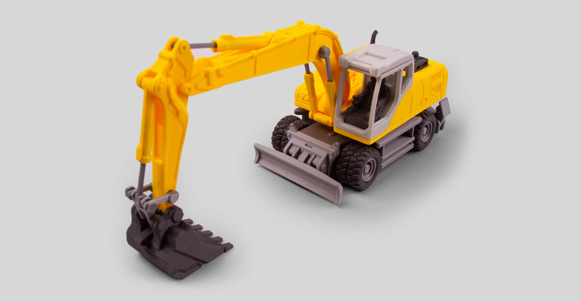 Miniatura 1 do modelo 3D 轮式挖掘机