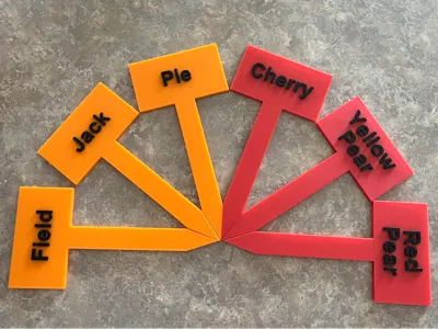 Colored Vegetable Garden Signs