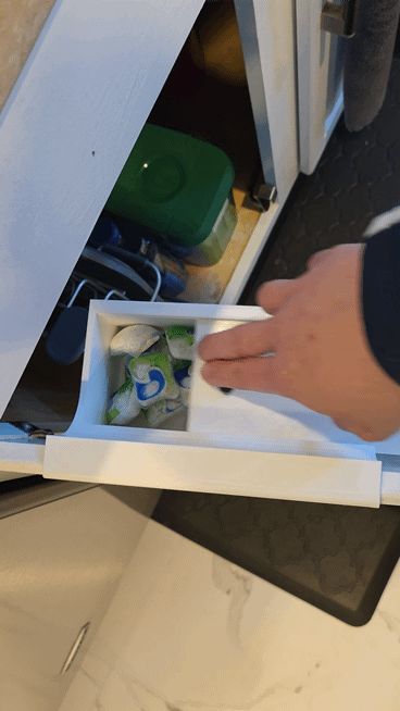 Dishwasher Pod Box - Cabinet Door Mounted