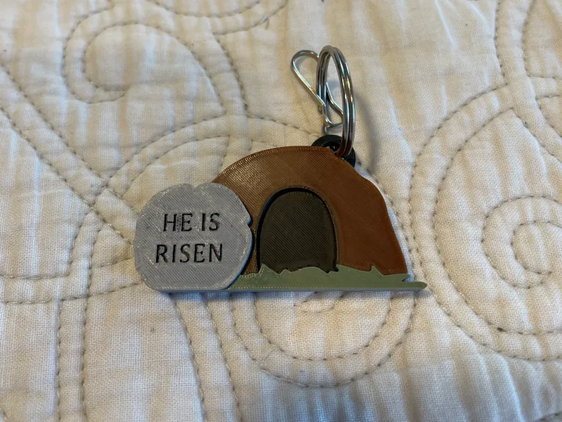 Easter Tomb Keychain