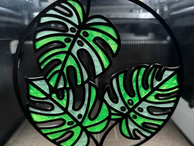 Stained Glass Monstera Leaves