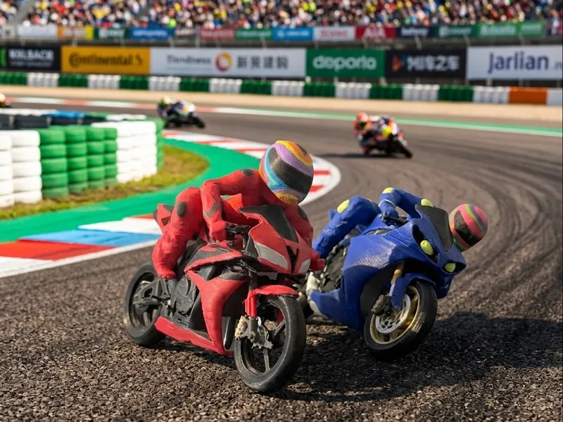 Honda CBR in Cornering Action  Moto Racing Diorama