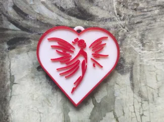 Llavero hada corazón