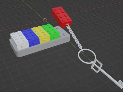 Brick Keychain