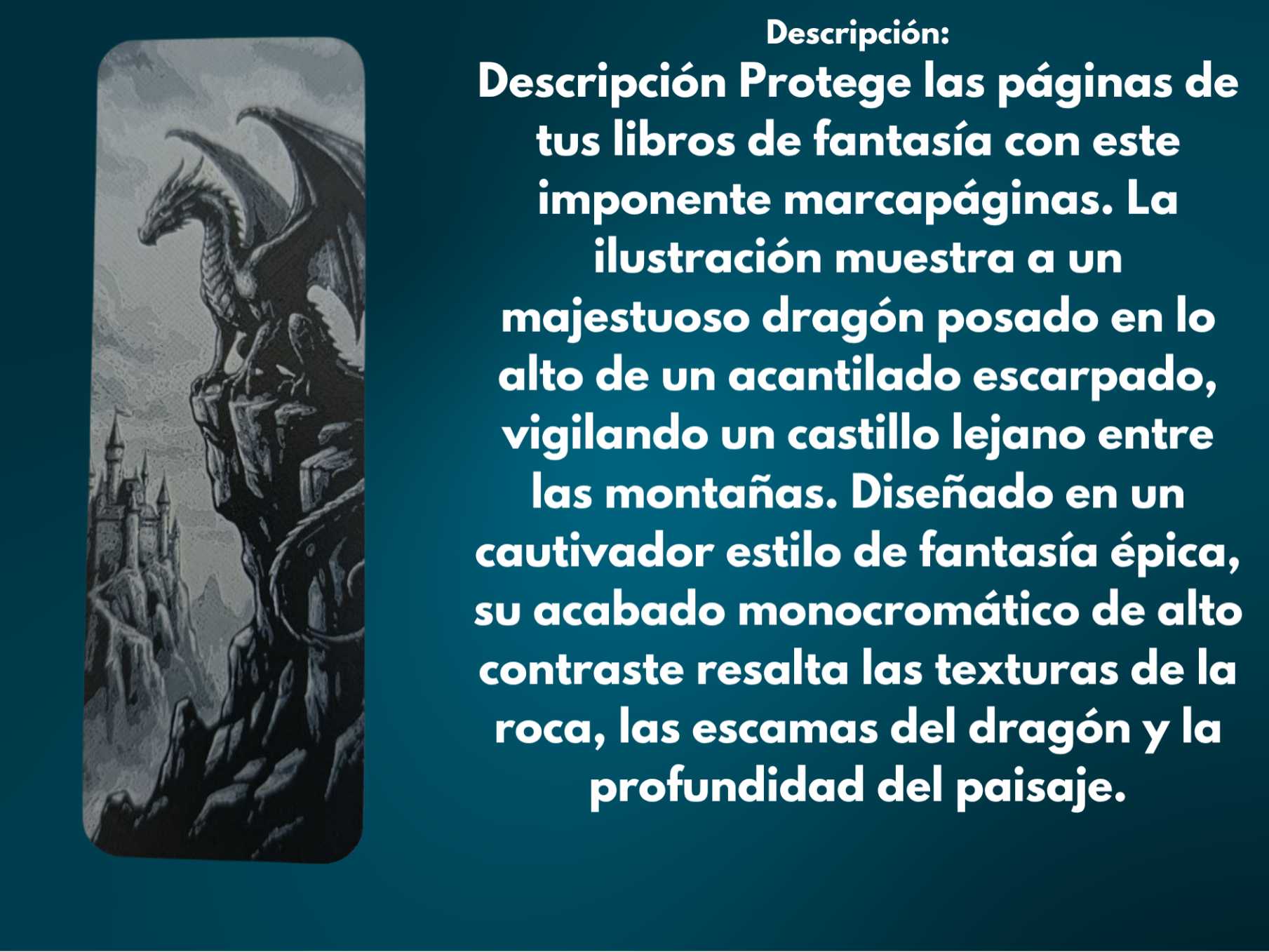 Marcapáginas Dragón Guardián del Castillo