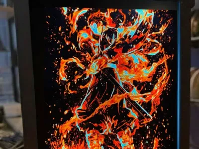 TANGIRO / DEMON SLAYER NEON FRAME