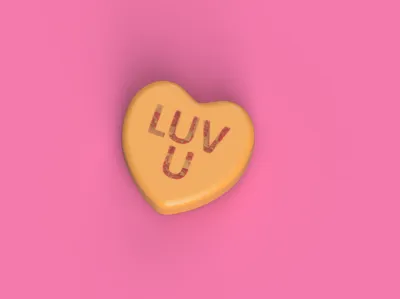 LUV U Candy Heart