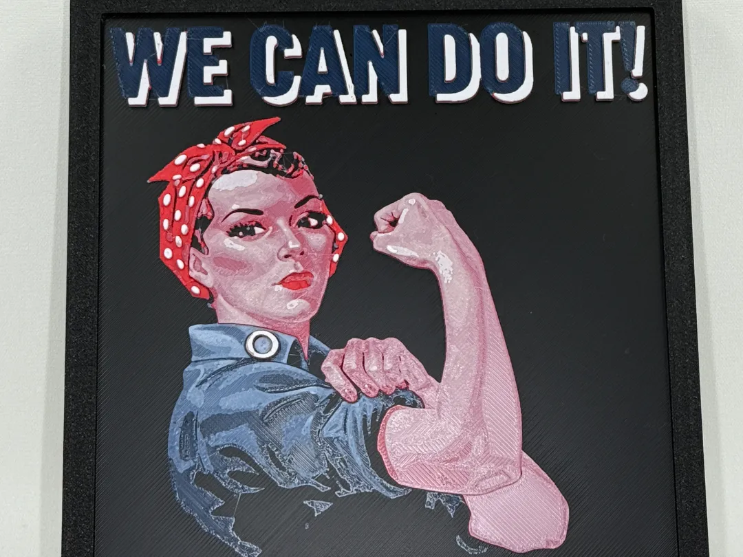 We Can Do It - Rosie the Riveter Picture - Free 3D Print Model - MakerWorld