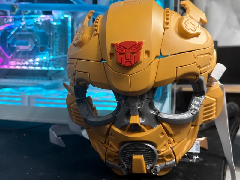 Golden Cyber Bee-Inspired Mask 