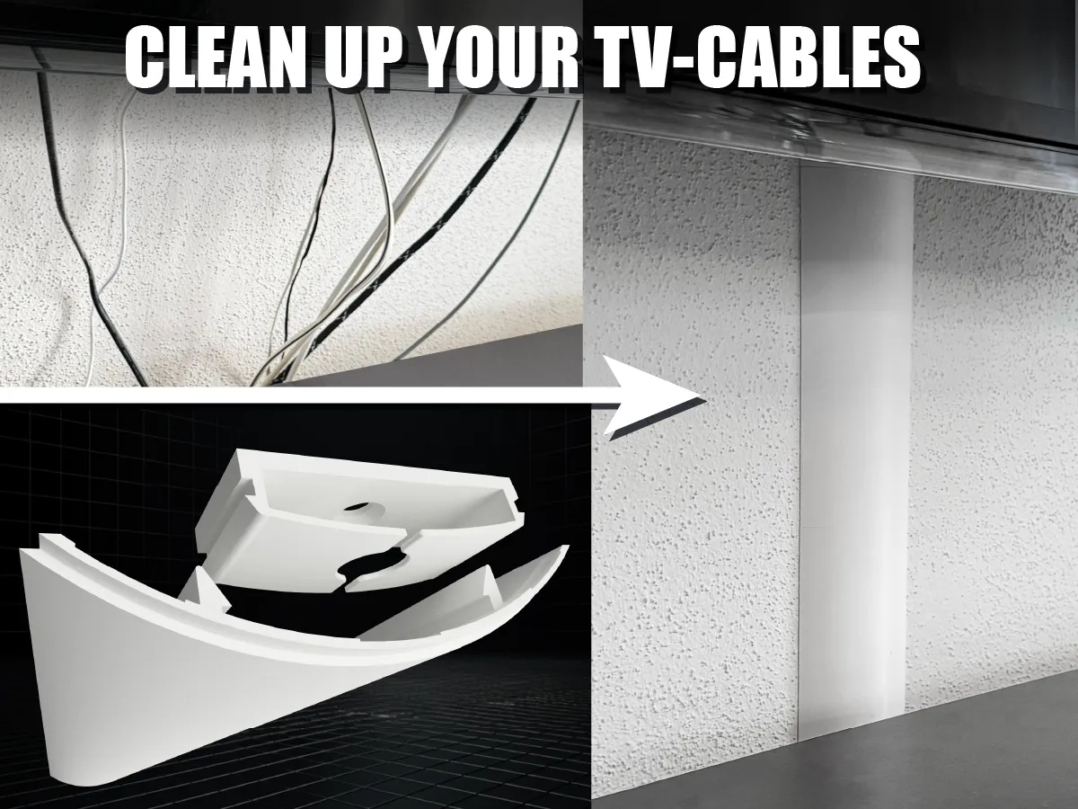 Cable Duct Cover TV-Cables Channel Raceway view 2