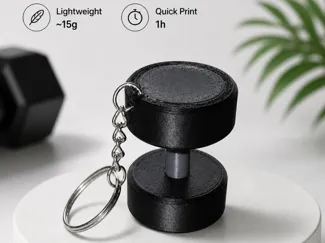 Dumbbell Keychain