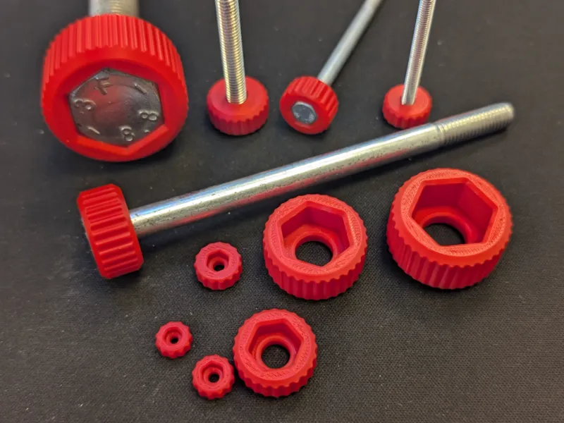 Handwheel Knob v2 for metric screw or nut M2-M20.