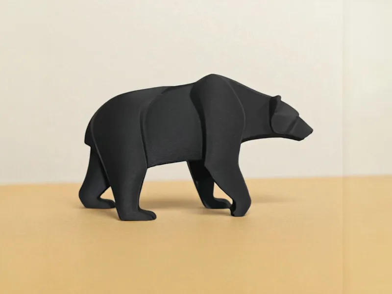 Minimalist Polar Bear Statue Animal Figurine Wild