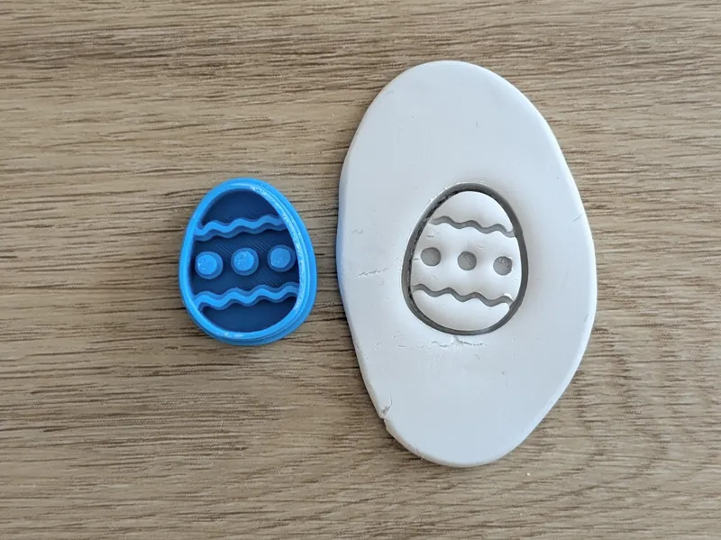 Easter Egg Polymer Clay Cutter - Commercial Use OK