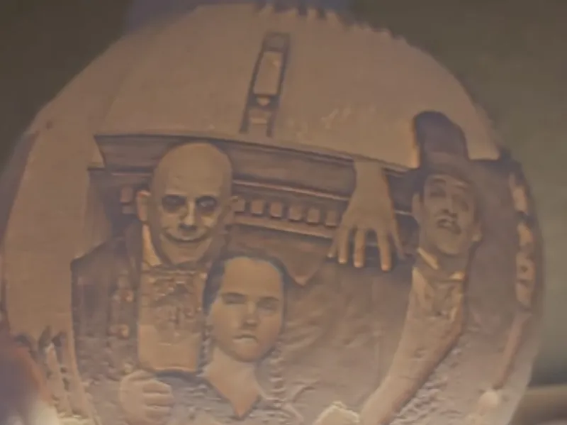 Lithophane Kugel Adams Family