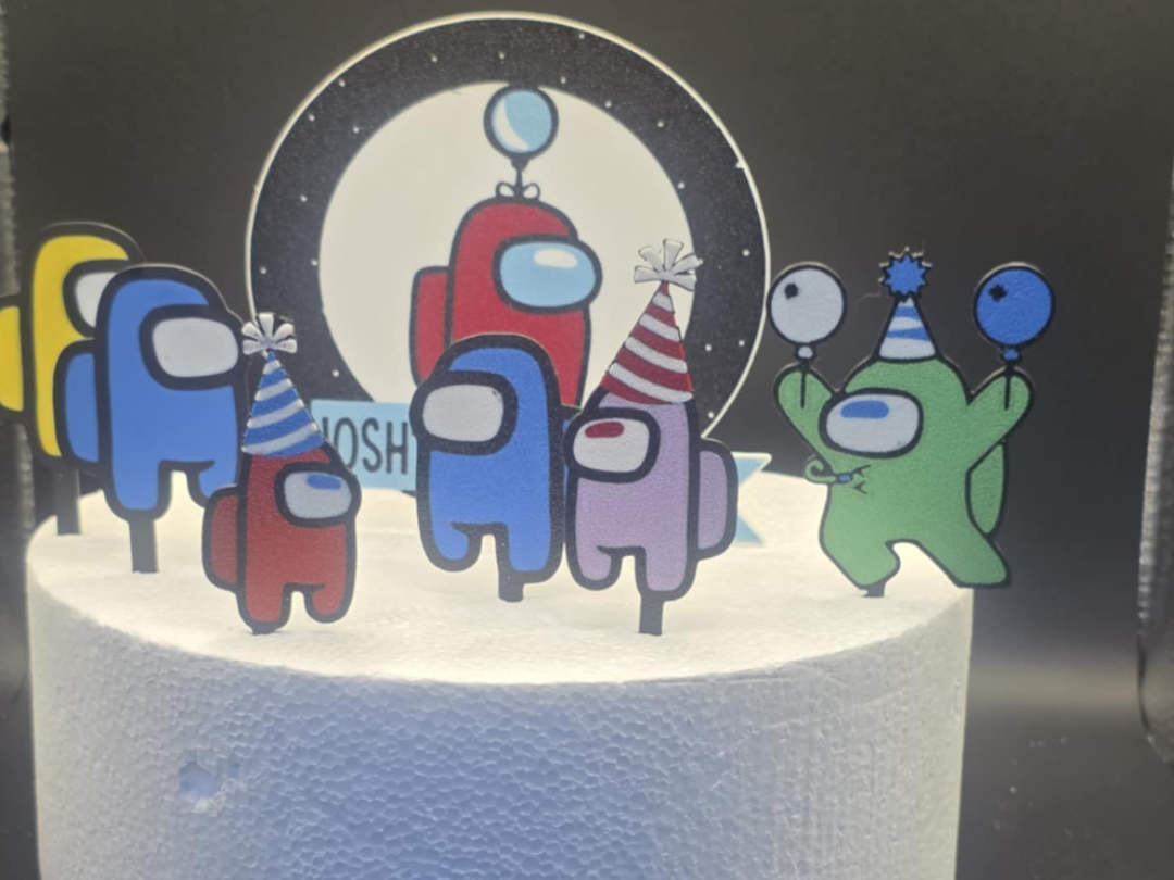 space mafia cake topper 4 colour version 