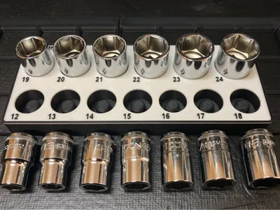 ICON 1/2" Metric Shallow Socket Holder Gridfinity