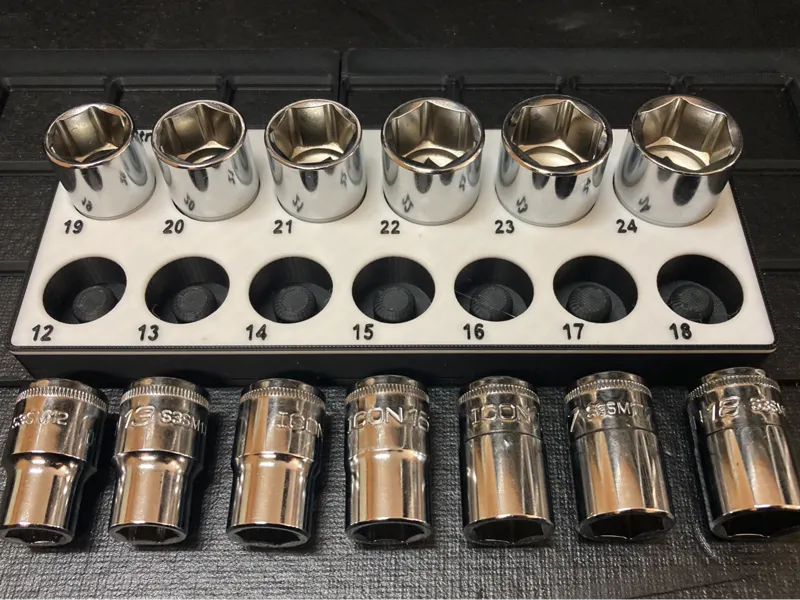 ICON 1/2" Metric Shallow Socket Holder Gridfinity