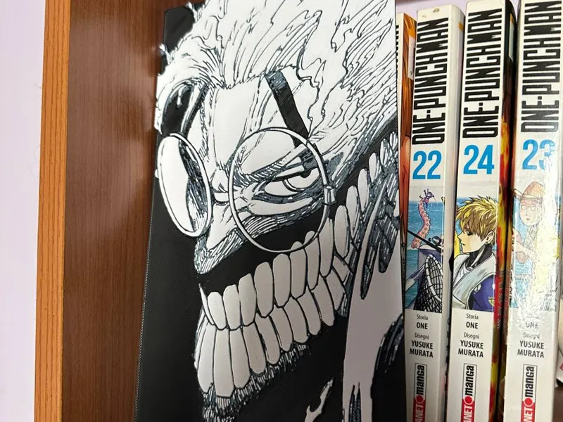 Okarun Manga Panel – Dandadan (Hueforge B&W Print)