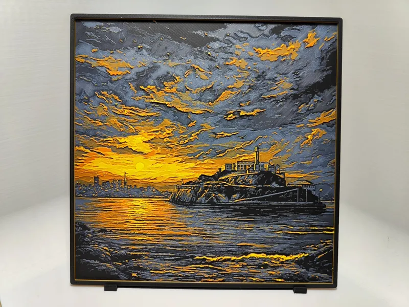Alcatraz Island Sunset - Hueforge