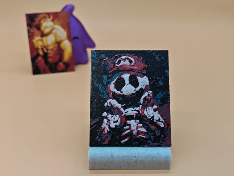 Hueforge Bowser Porträt Mario als Skelett