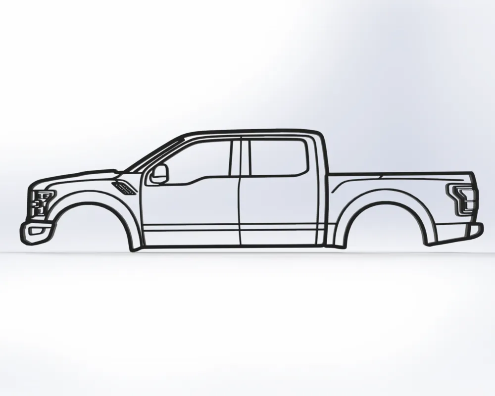 Ford F-150 Raptor 13th Gen Wall Art - Free 3D Print Model - MakerWorld