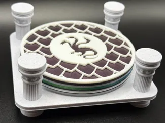 Greek Themed Coaster Stand