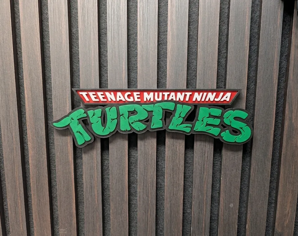 Large Turtles Logo Sign for Wall & Acoustic Panel - Free 3D Print Model ...