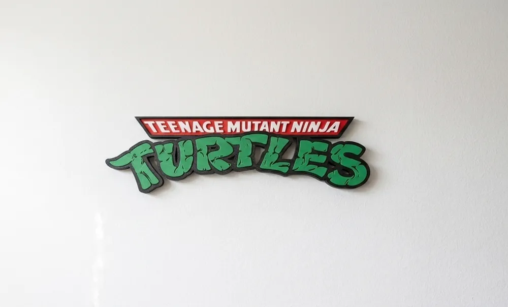 Large Turtles Logo Sign for Wall & Acoustic Panel - Free 3D Print Model ...