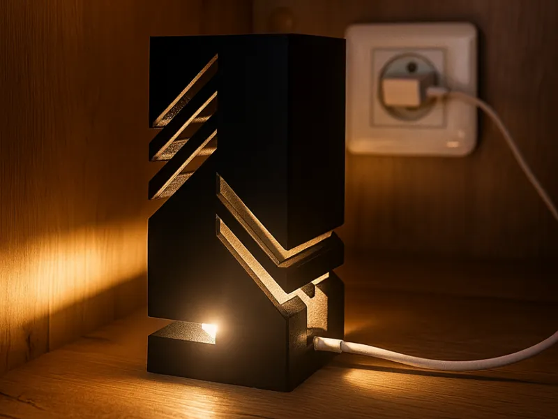 Modern Black Lamp Design Powered by KAPPLAKE