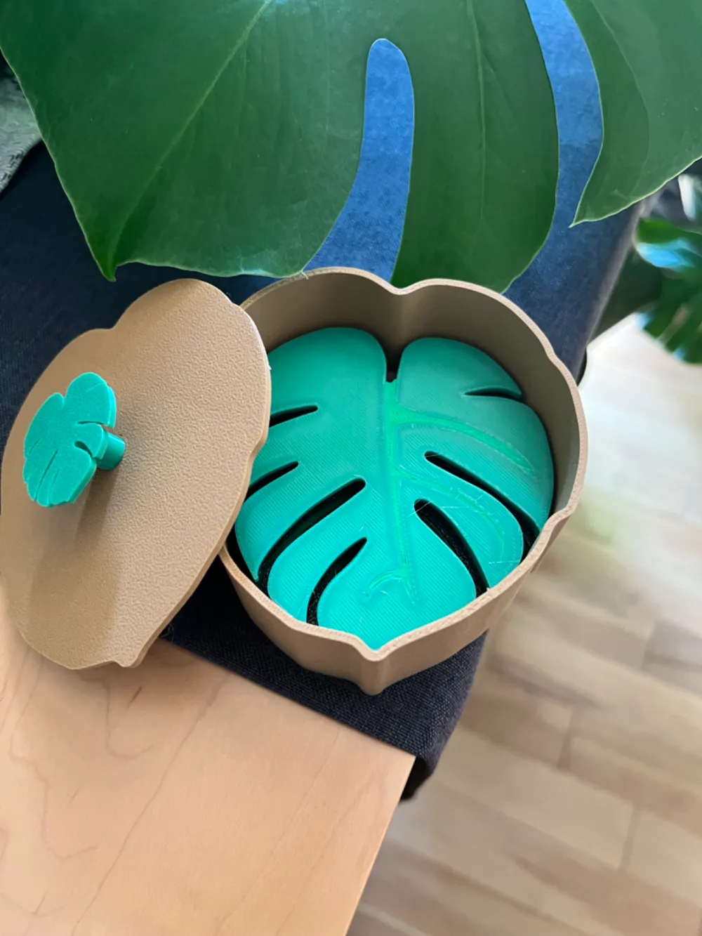 Monstera Coasters with Holder by DCprint - MakerWorld