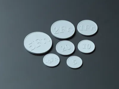 Swiss Franc Play Money Coins (Educational Set)