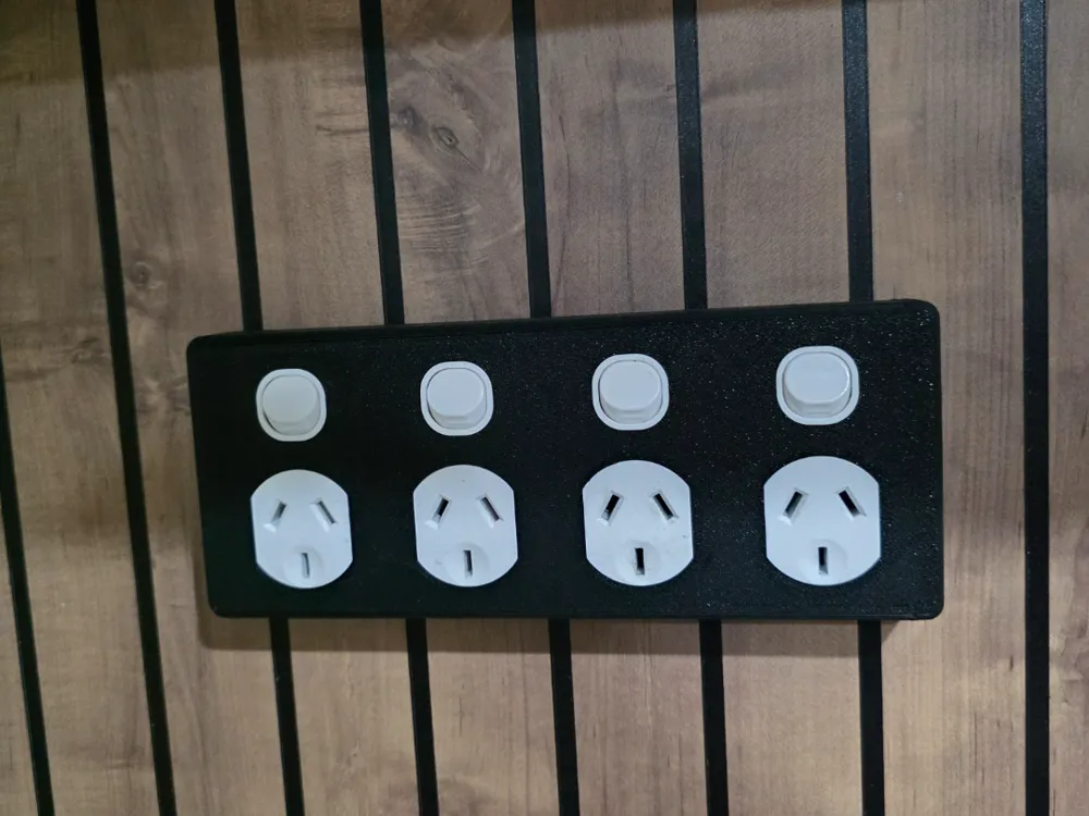 Australian Power point cover - 4 outlet - Free 3D Print Model - MakerWorld