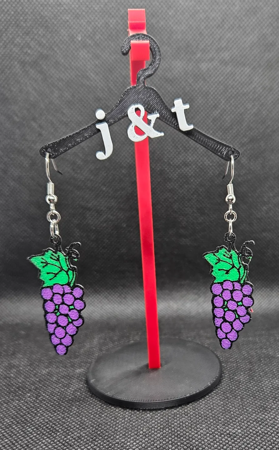 Grape's earrings view 2