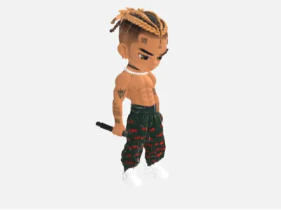 xxxtentacion iconic concert pose toy figure
