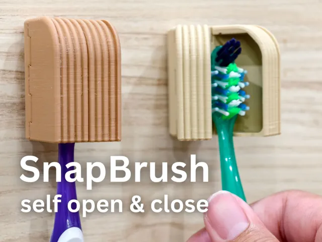 SnapBrush Minimalist Auto-Close Toothbrush Holder