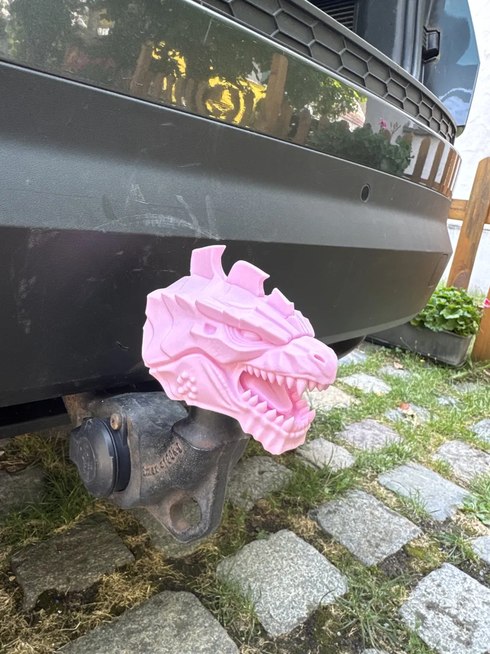Godzilla Style Roaring Monster Tow Hitch Cover view 3