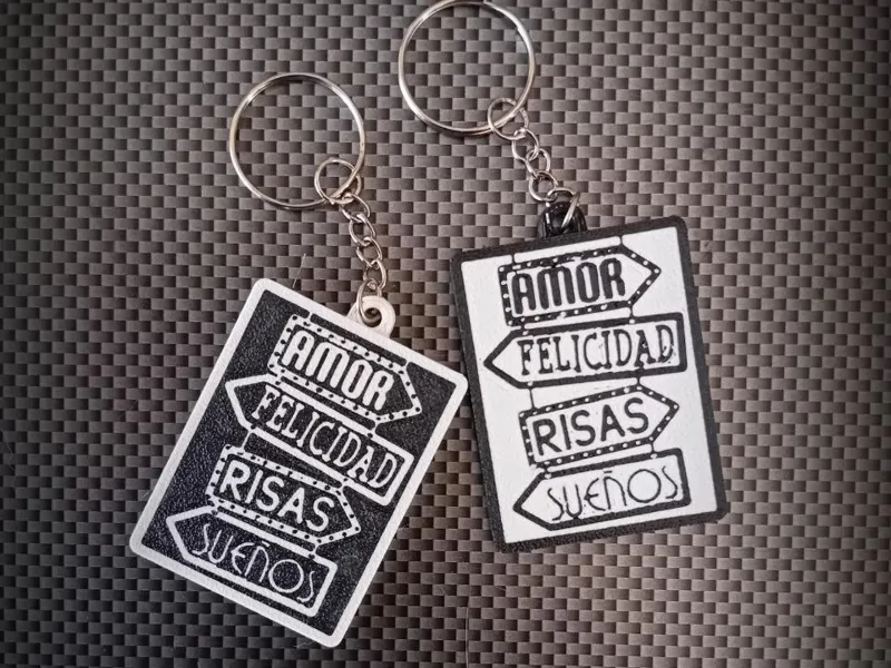 Amor, felicidad, risas, sueños Llavero