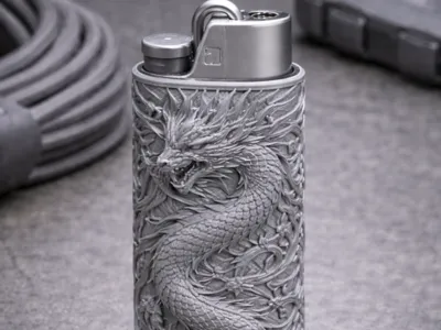 dragon design lighter holder